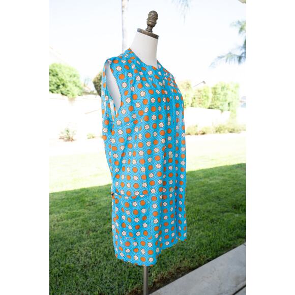 Retro Groovy 70s Dress Floral Printed Slip - Picture 6 of 6